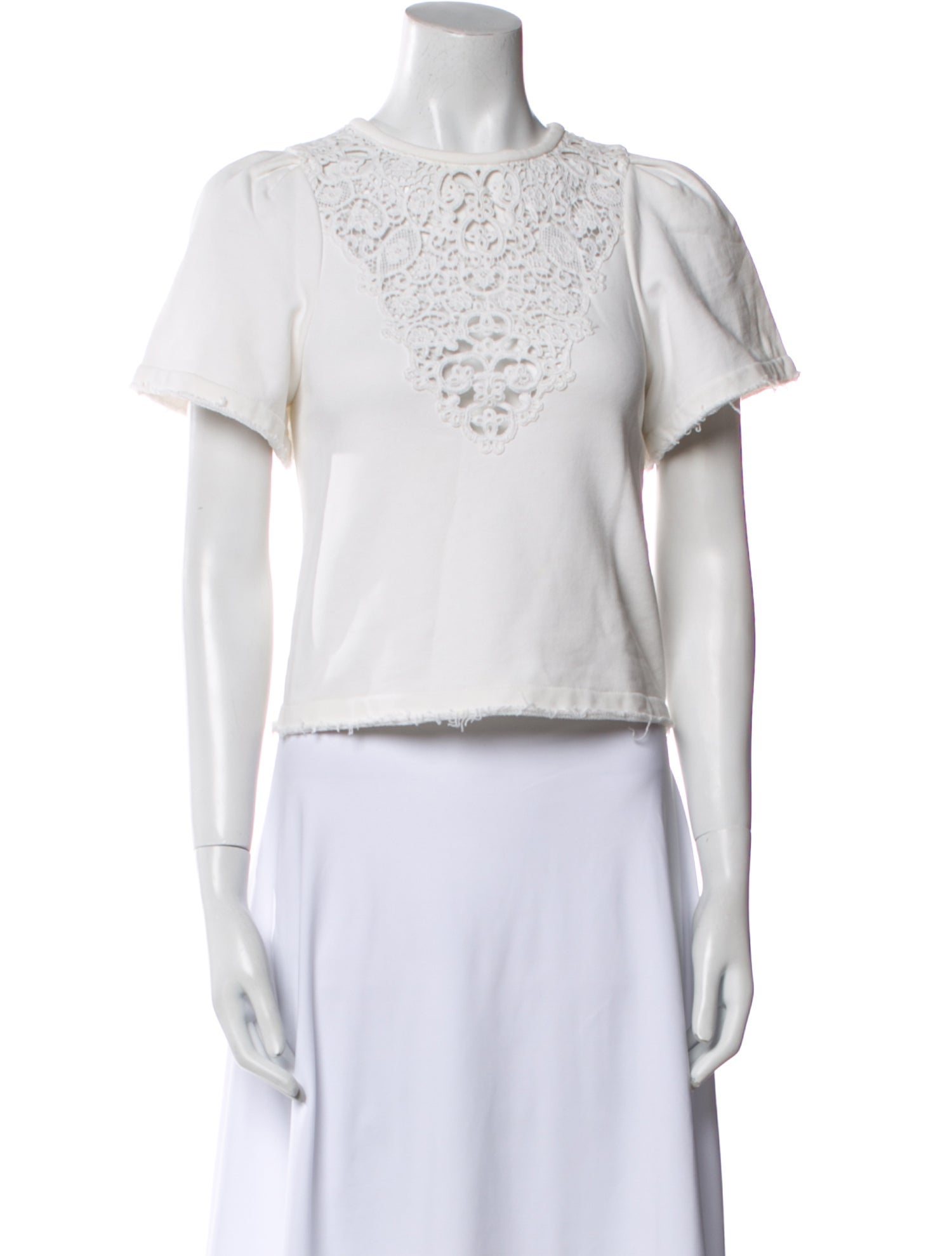 Sea New York Crew Neck Short Sleeve Crop Top