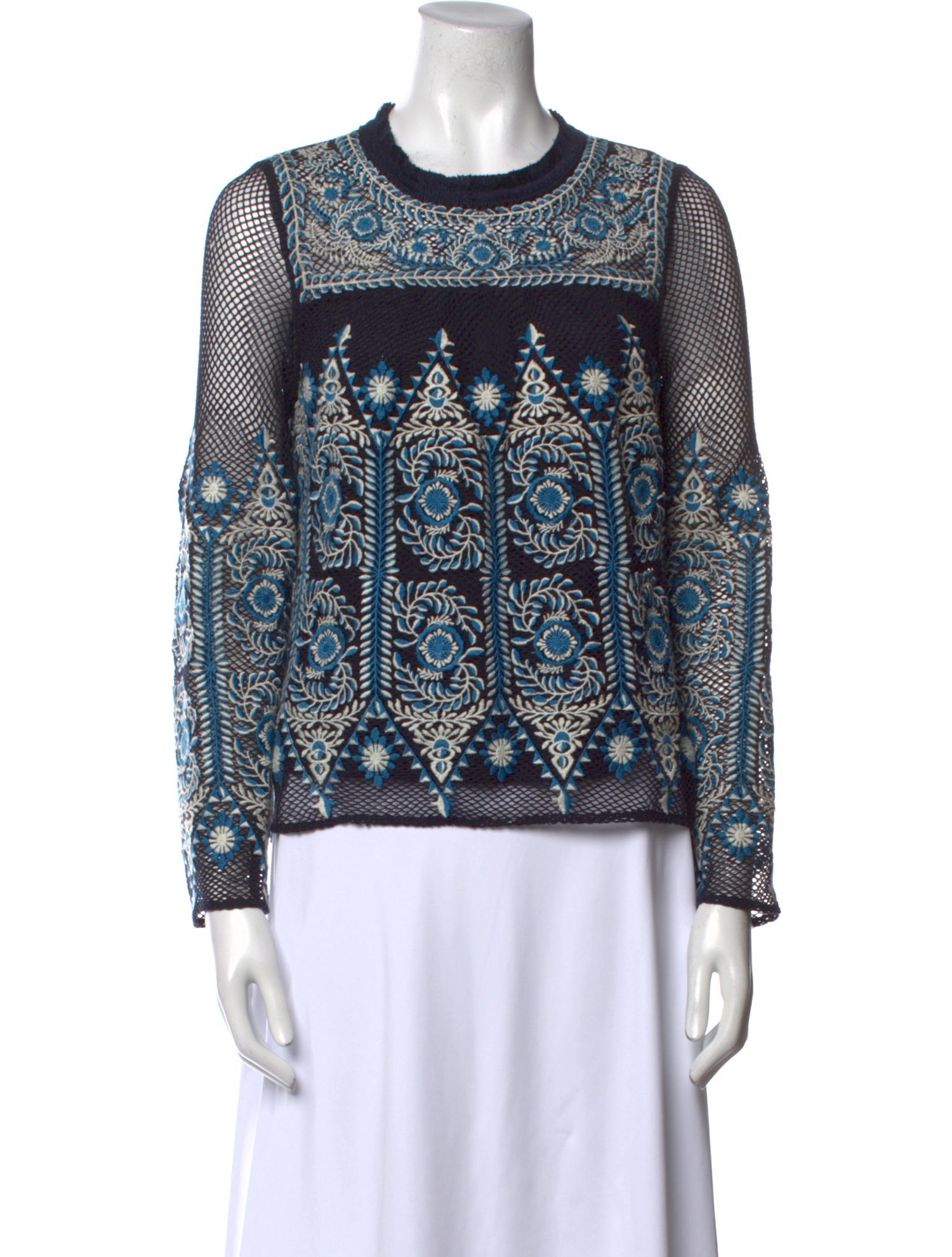 Sea New York Printed Crew Neck Blouse