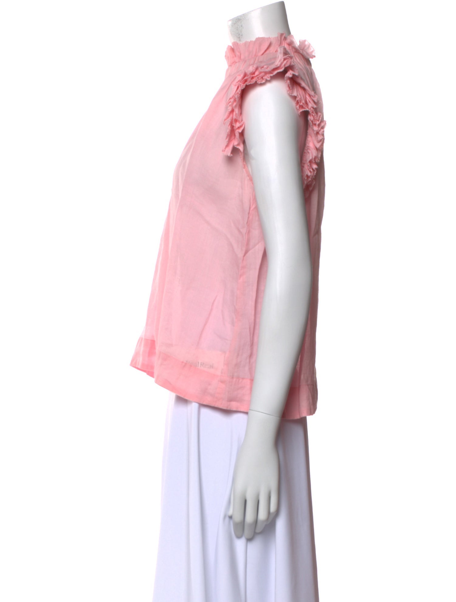 Sea New York Mock Neck Short Sleeve Blouse