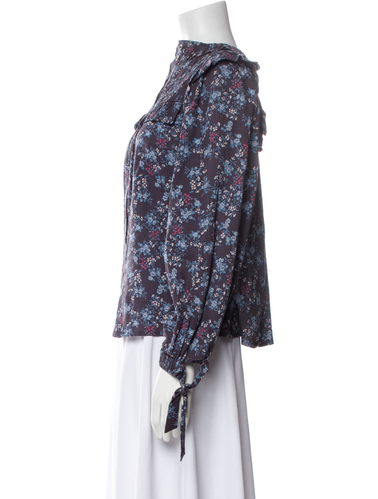 Sea New York Floral Print Off-The-Shoulder Blouse