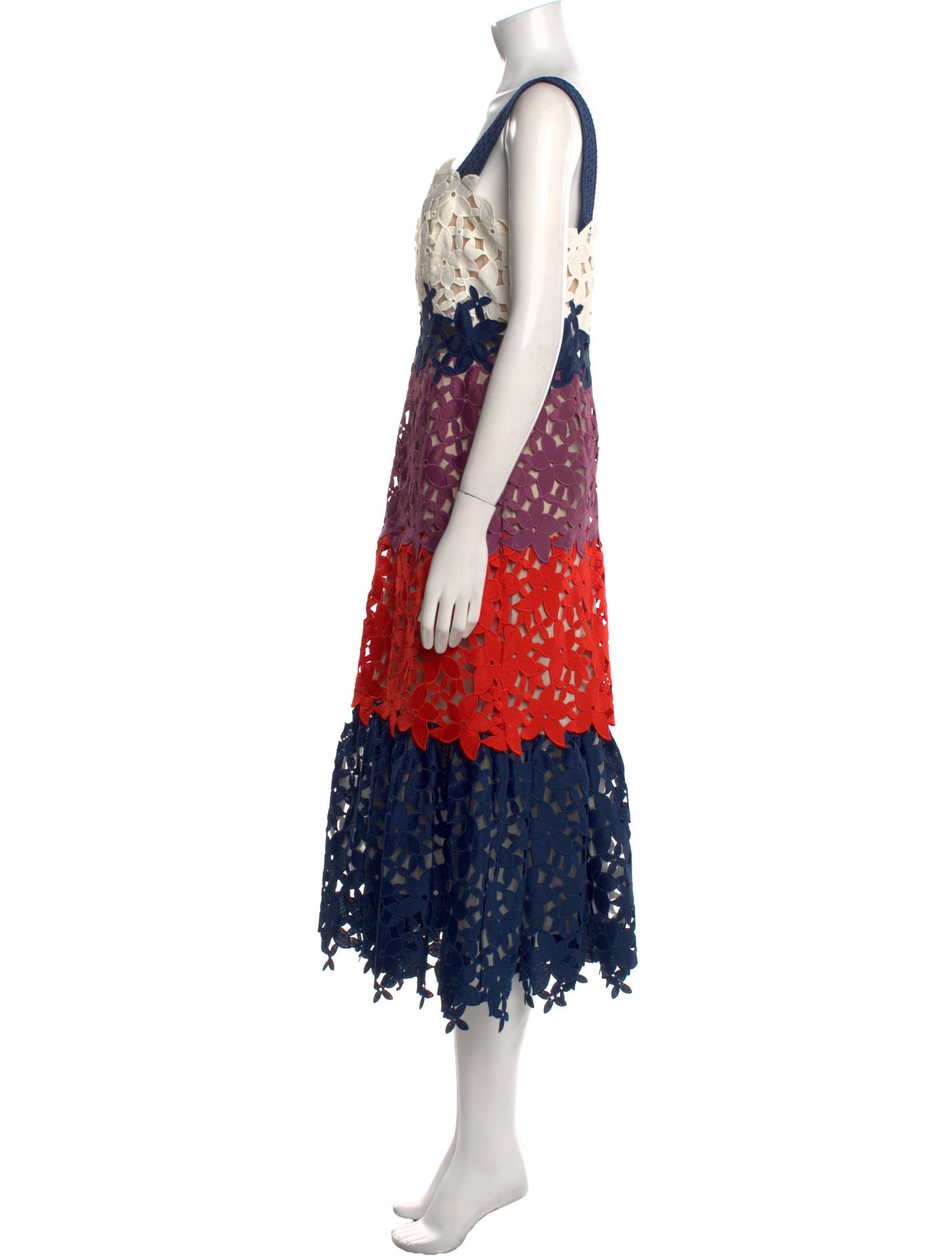 Sea New York Lace Pattern Long Dress