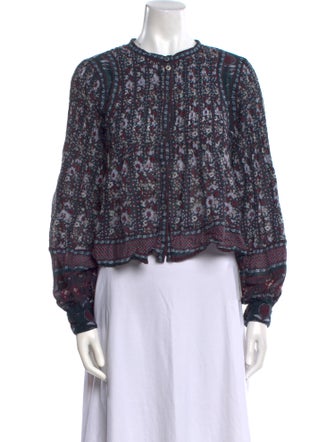 Sea New York Floral Print Crew Neck Crop Top