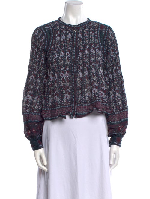 Sea New York Floral Print Crew Neck Crop Top