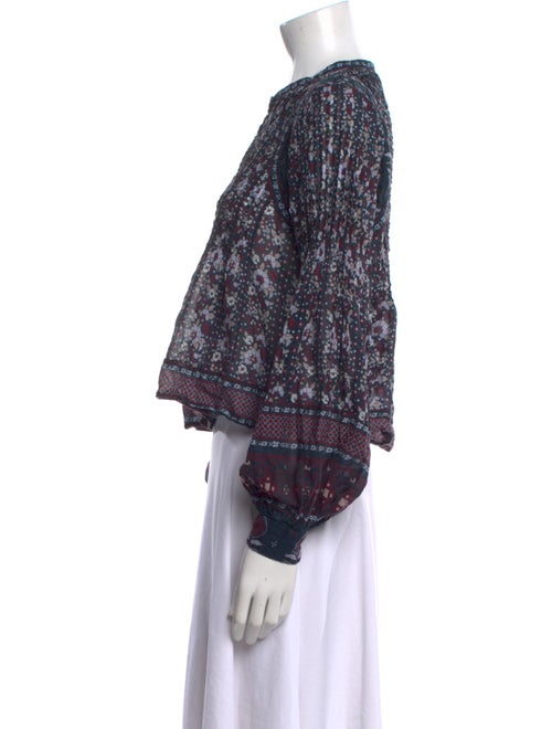 Sea New York Floral Print Crew Neck Crop Top