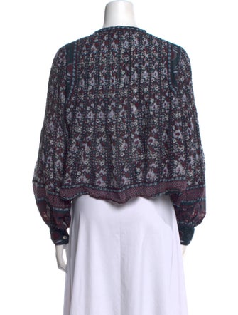 Sea New York Floral Print Crew Neck Crop Top