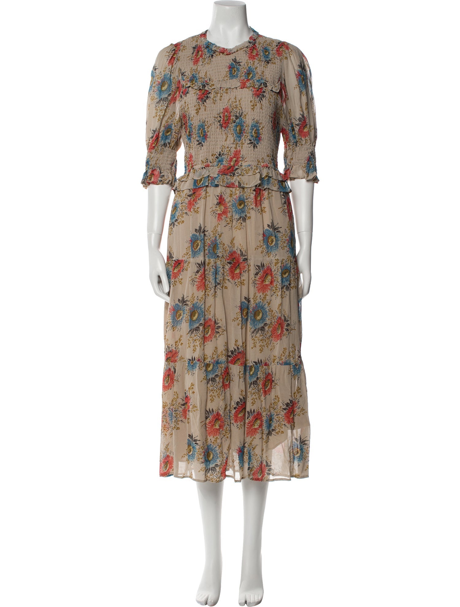 Sea New York Floral Print Midi Length Dress