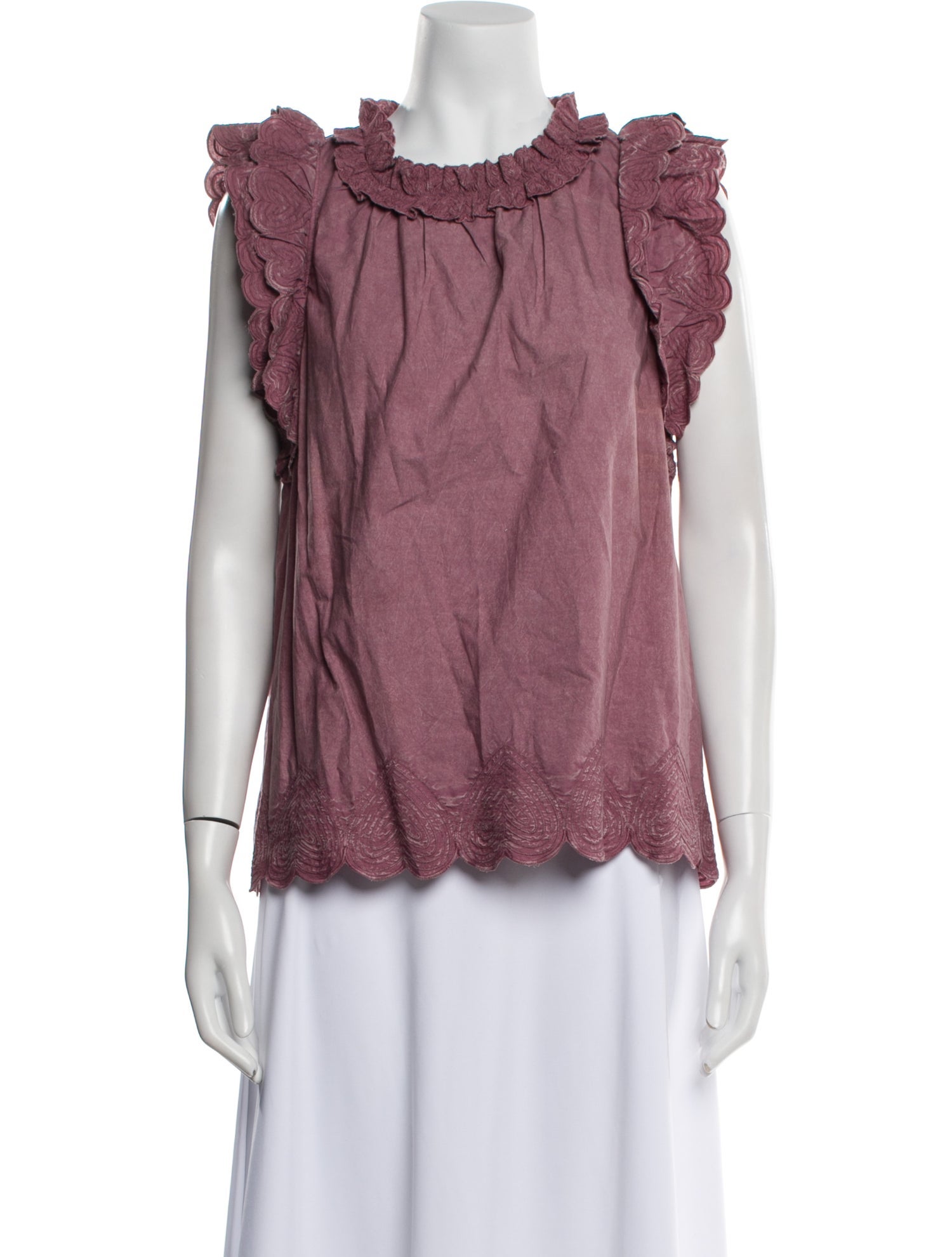 Sea New York Mock Neck Sleeveless Blouse