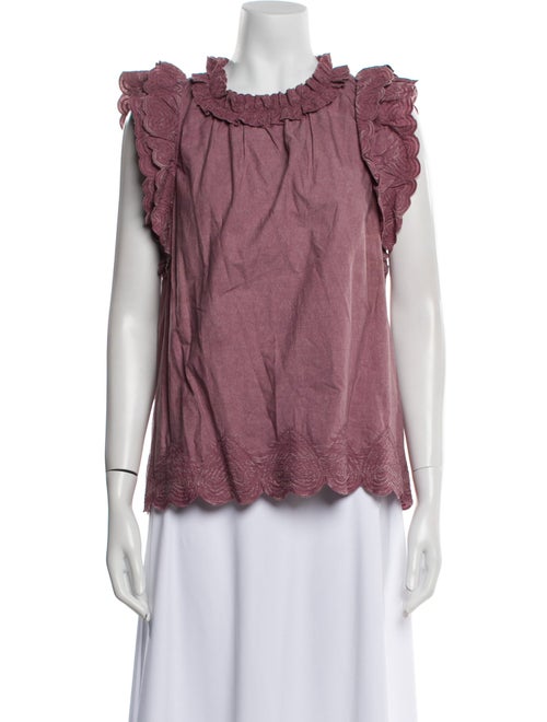 Sea New York Mock Neck Sleeveless Blouse