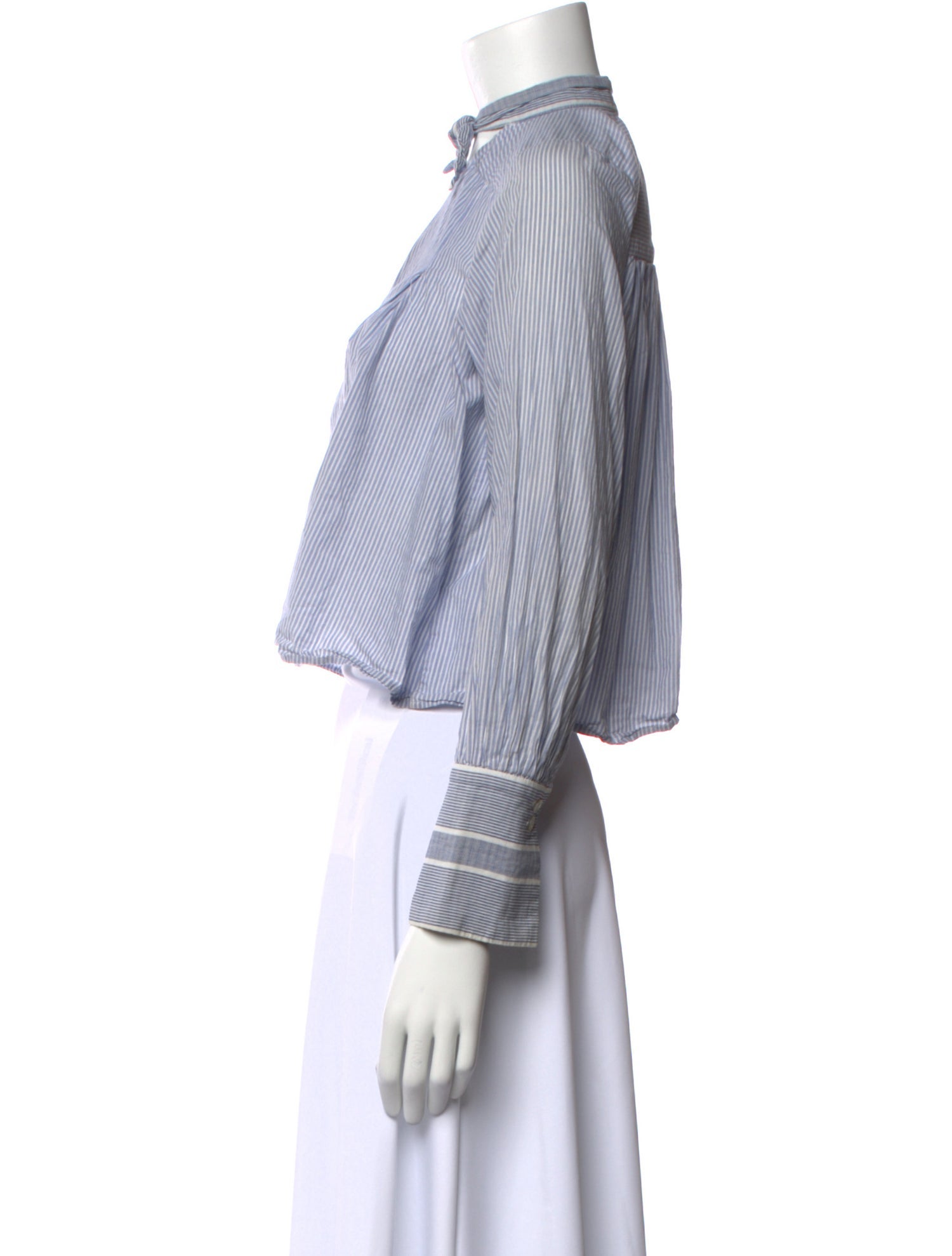 Sea New York Striped Tie Neck Crop Top