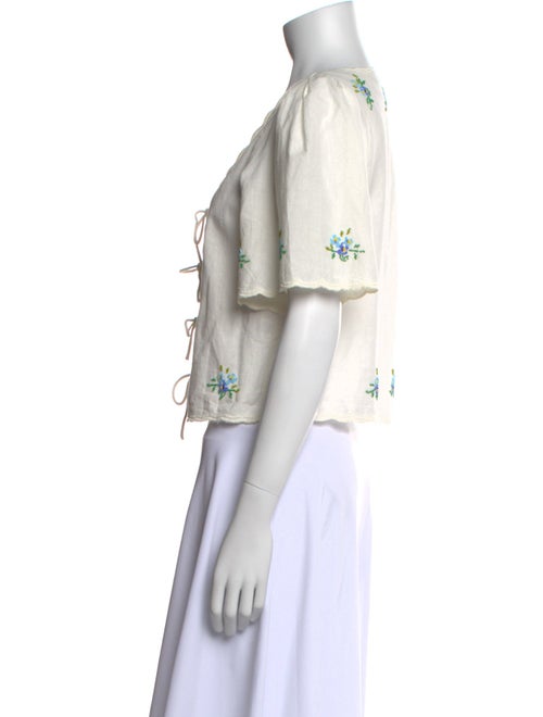 Sea New York Floral Print V-Neck Crop Top