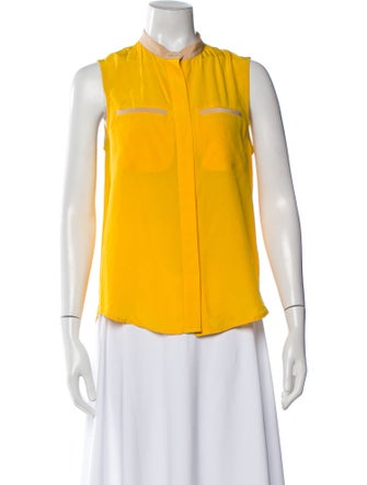 Sea New York Silk Mock Neck Top