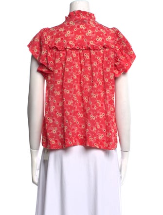 Sea New York Silk Floral Print Blouse