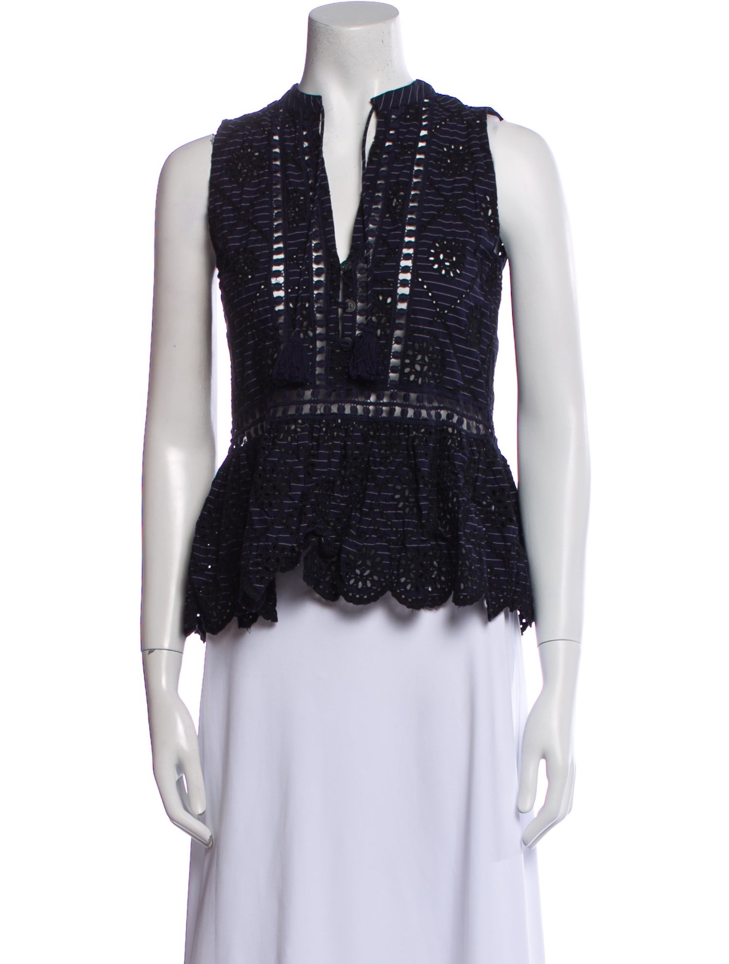 Sea New York V-Neck Sleeveless Crop Top