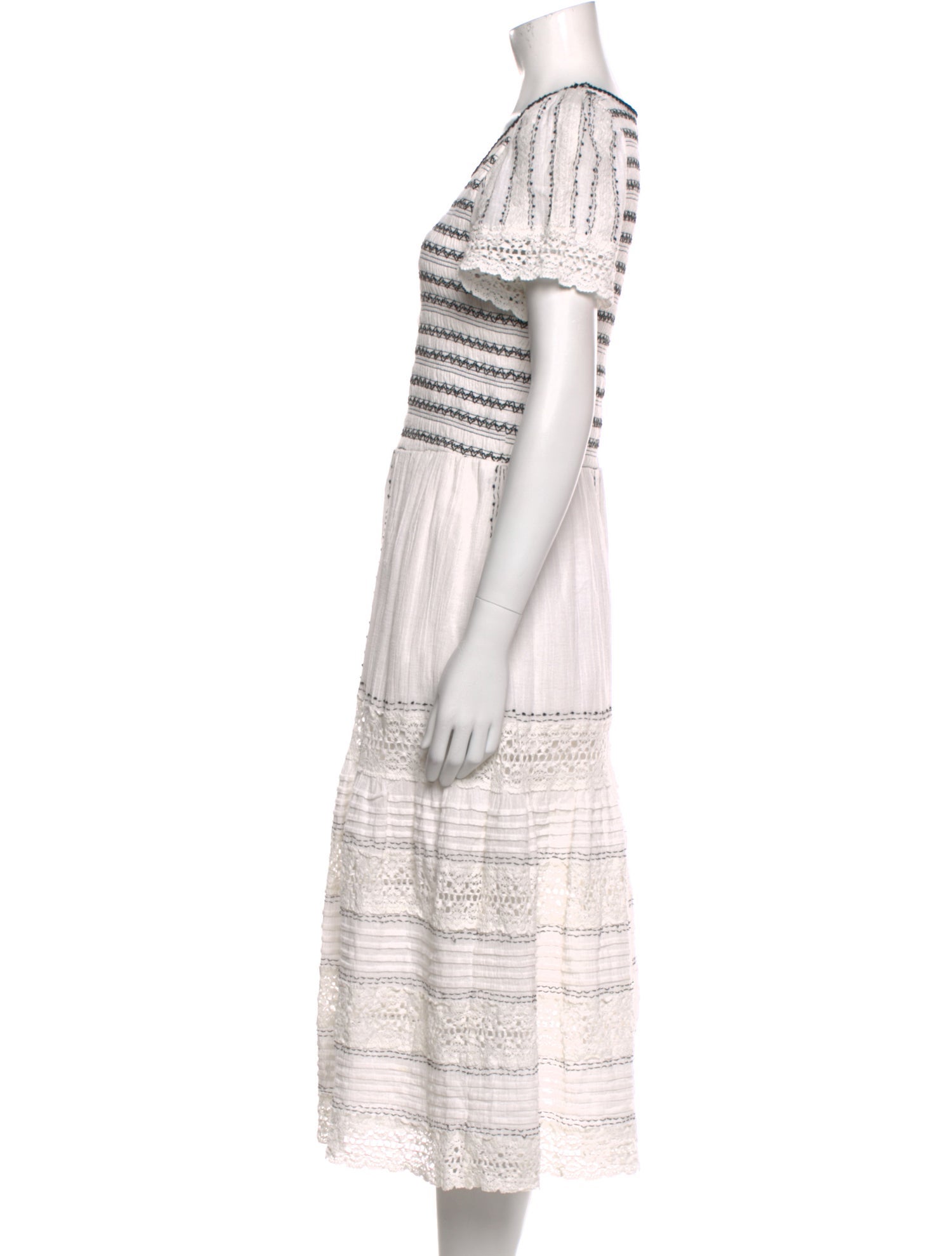 Sea New York Striped Midi Length Dress