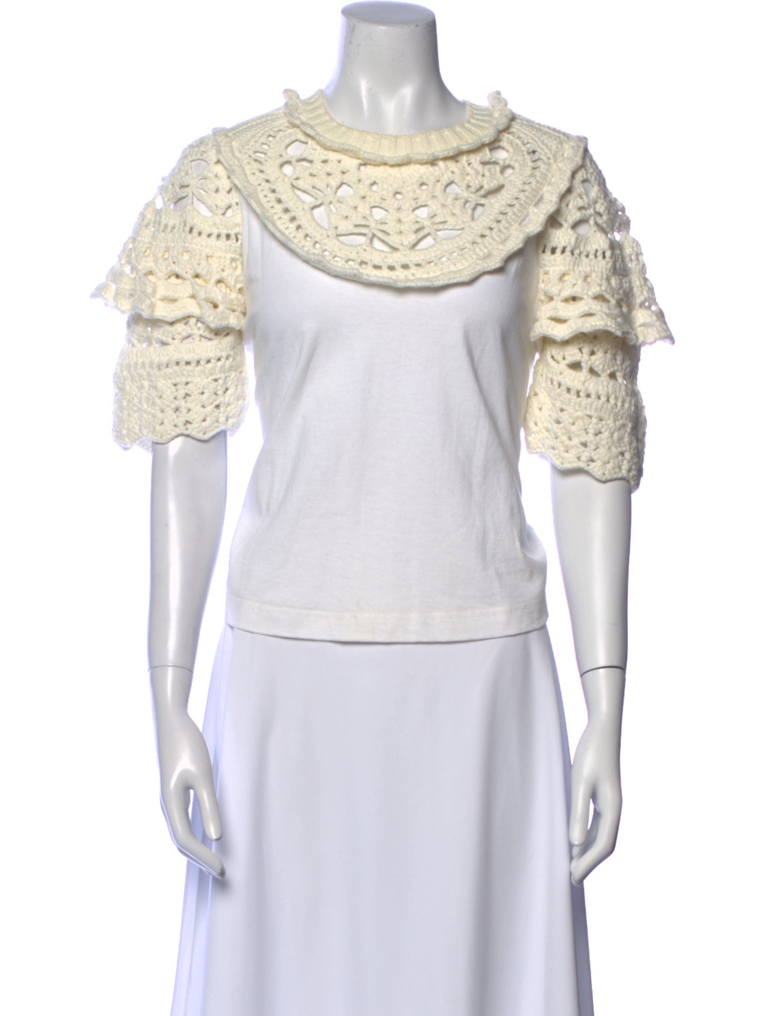 Sea New York Mock Neck Short Sleeve Crop Top