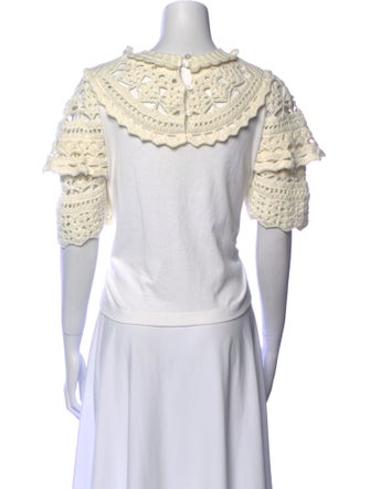 Sea New York Mock Neck Short Sleeve Crop Top