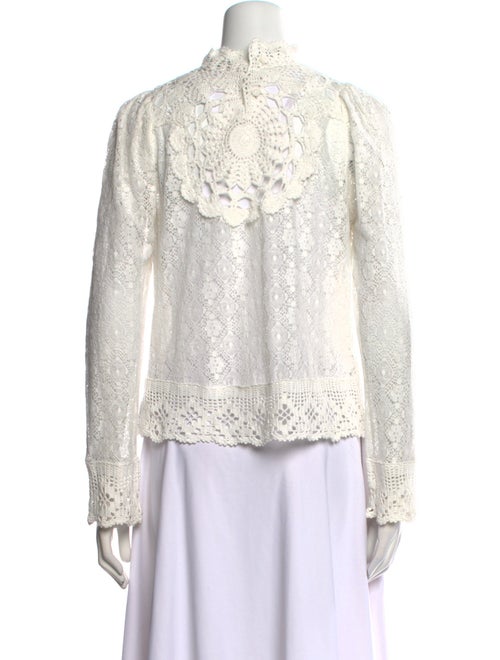 Sea New York Lace Pattern Mock Neck Sweatshirt