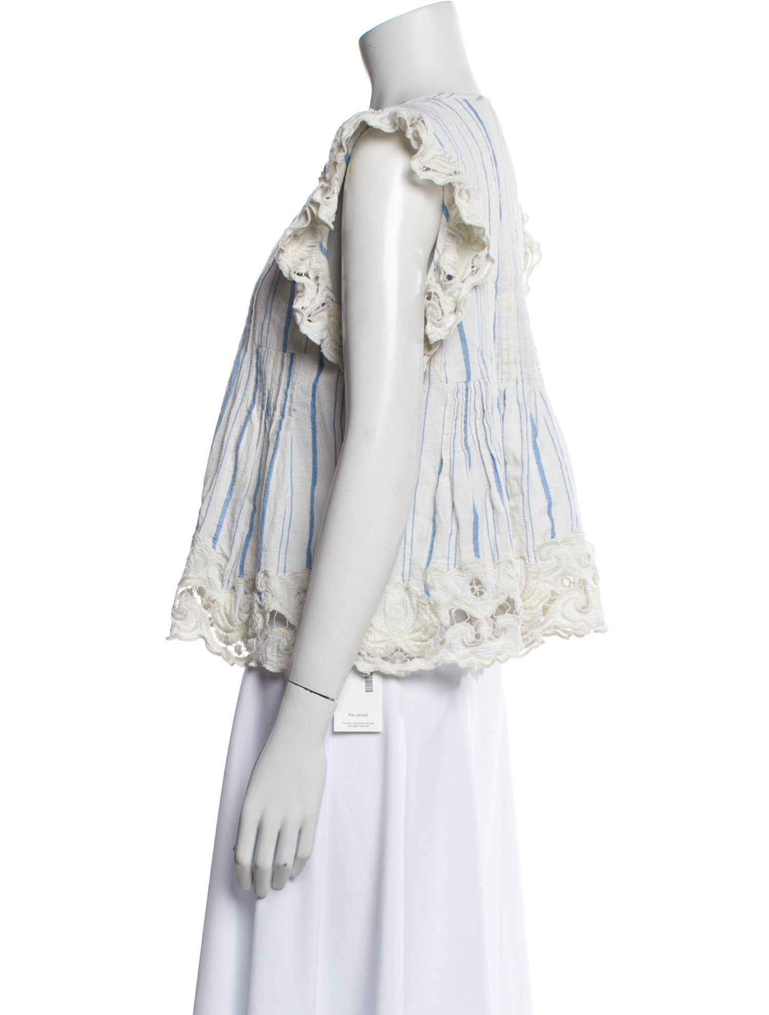 Sea New York Striped V-Neck Blouse