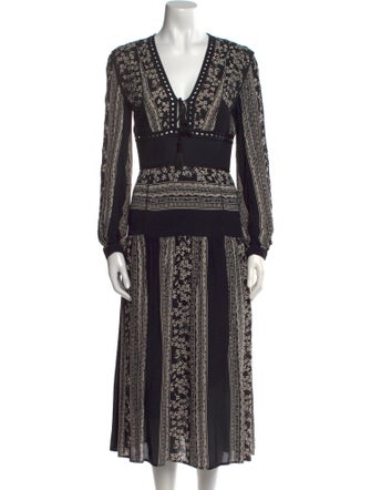 Sea New York Floral Print Midi Length Dress