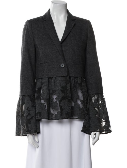 Sea New York Wool Lace Pattern Blazer