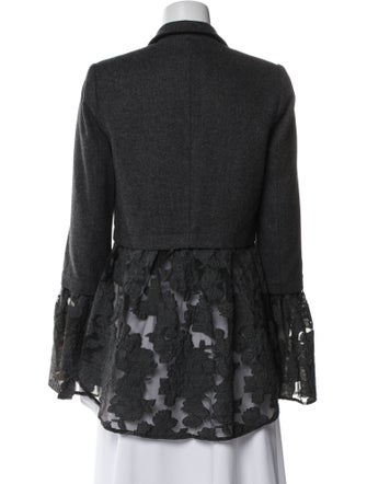 Sea New York Wool Lace Pattern Blazer