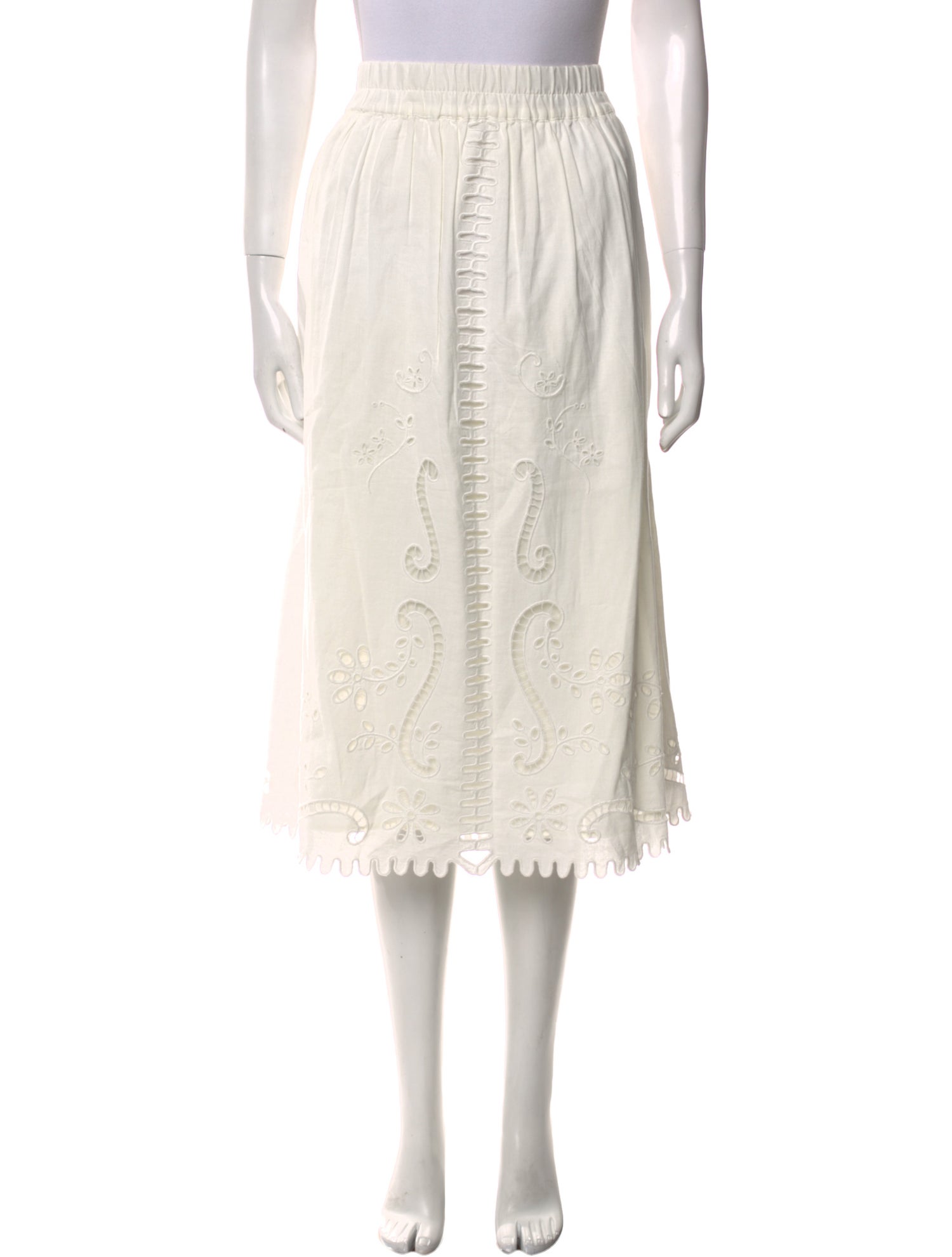 Sea New York Embroidered Accent Midi Length Skirt w/ Tags