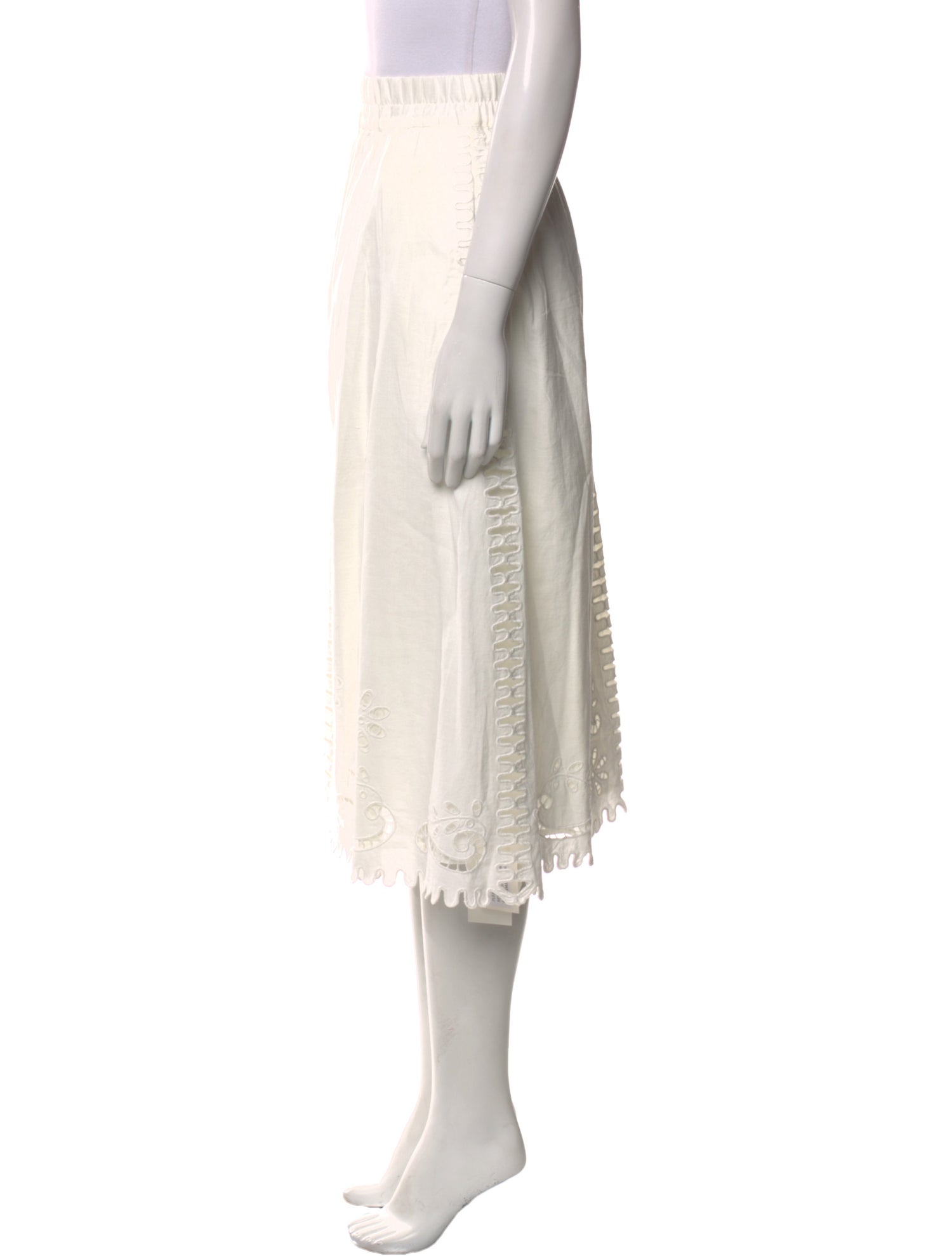 Sea New York Embroidered Accent Midi Length Skirt w/ Tags