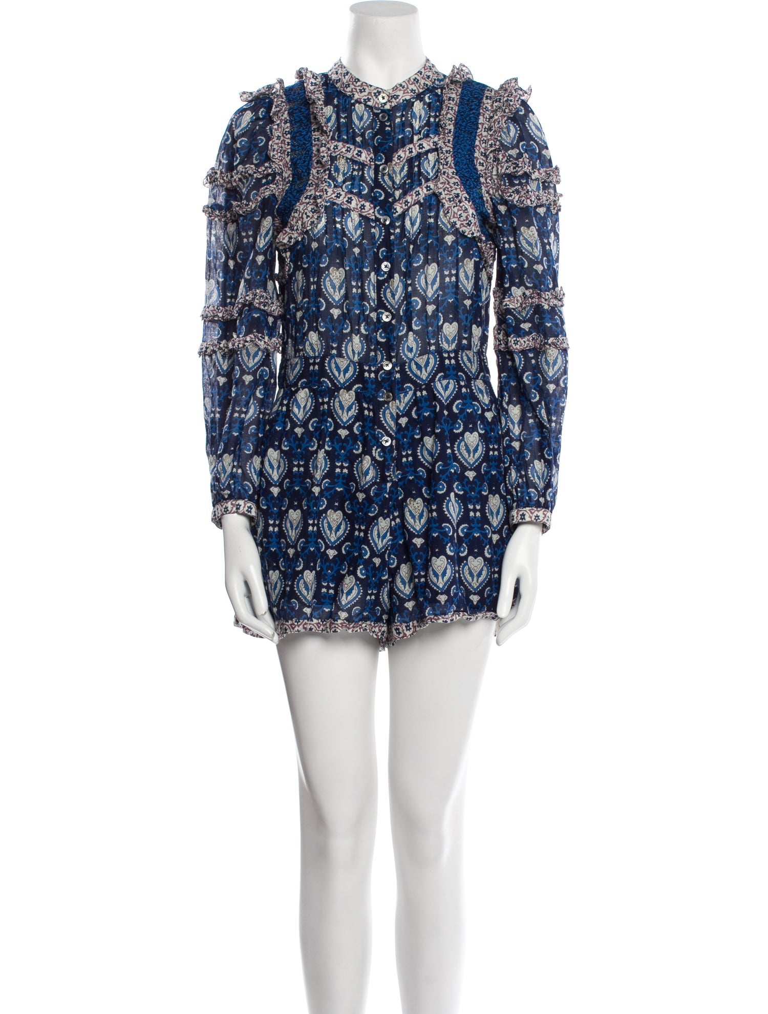 Sea New York Printed Mock Neck Romper