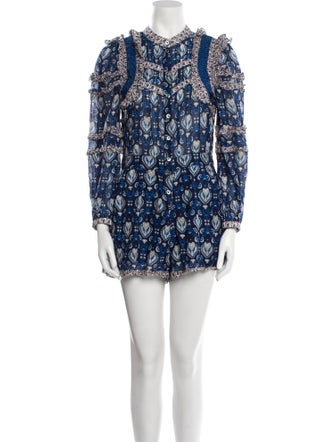 Sea New York Printed Mock Neck Romper