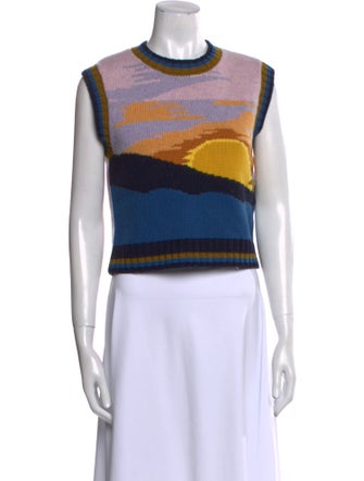 Sea New York Merino Wool Striped Crop Top