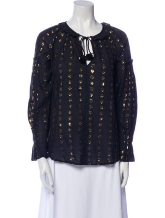 Sea New York Printed Scoop Neck Blouse