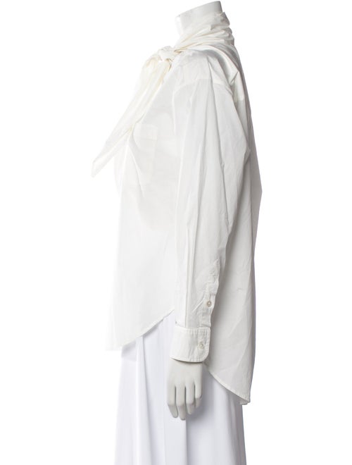 Sea New York Mock Neck Long Sleeve Button-Up Top