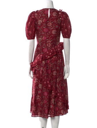 Sea New York Floral Print Midi Length Dress