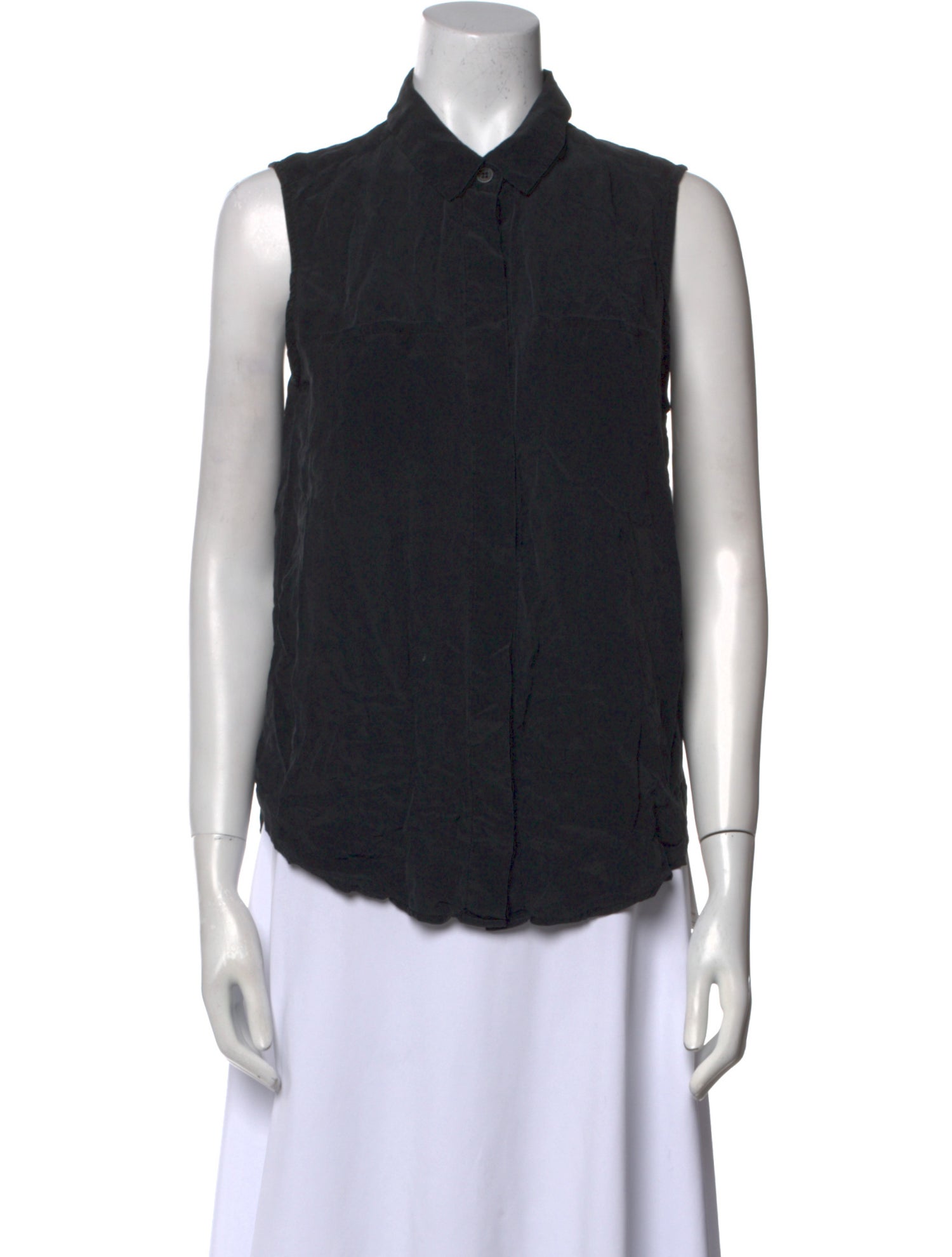 Sea New York Silk Sleeveless Button-Up Top