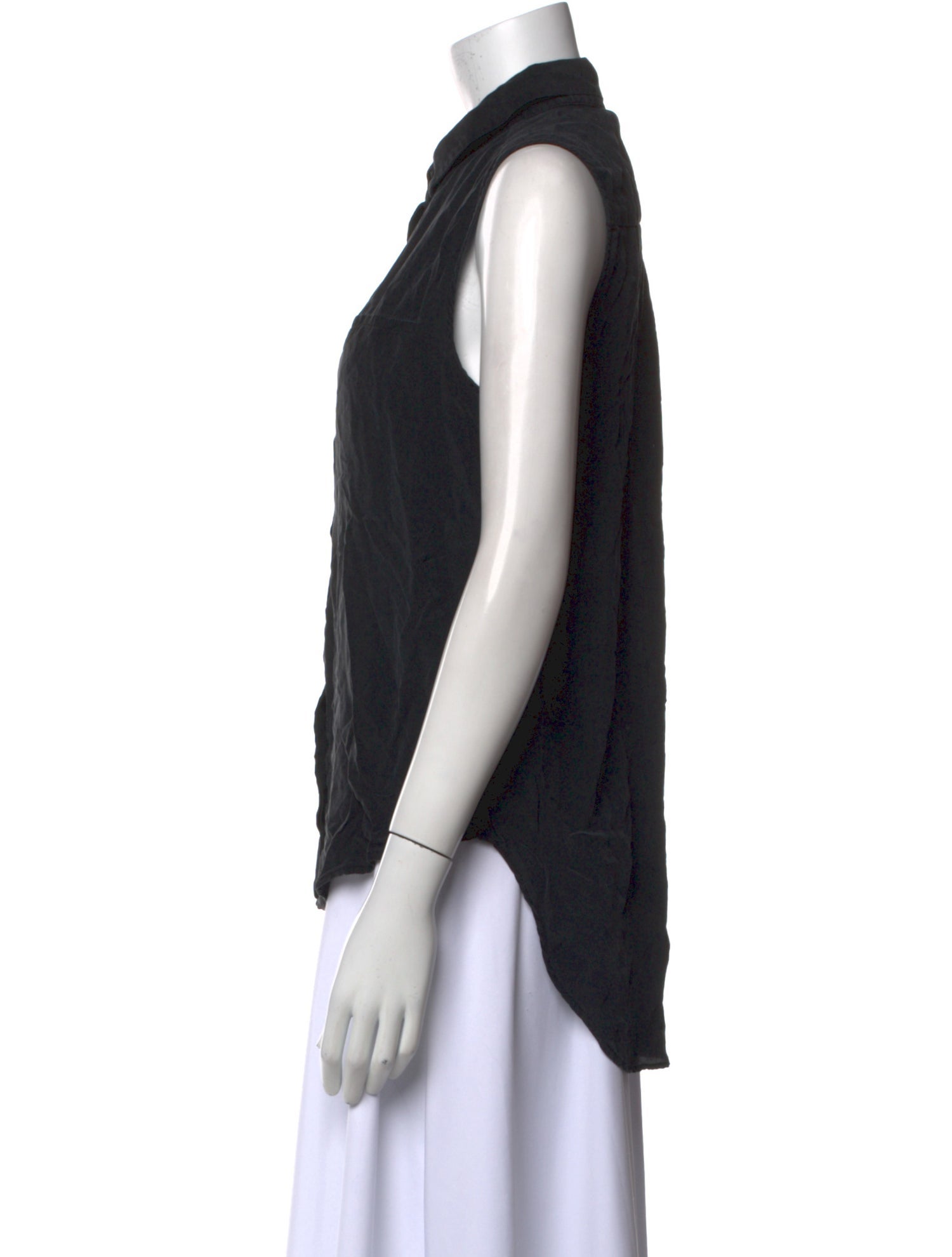 Sea New York Silk Sleeveless Button-Up Top