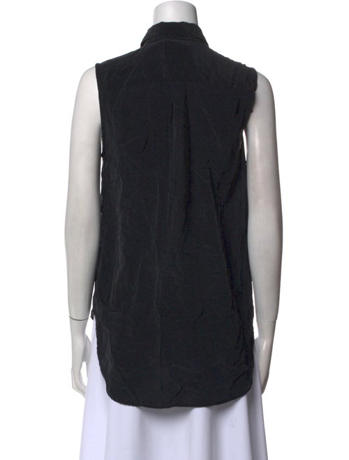 Sea New York Silk Sleeveless Button-Up Top