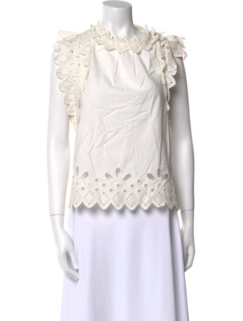 Sea New York Mock Neck Sleeveless Blouse