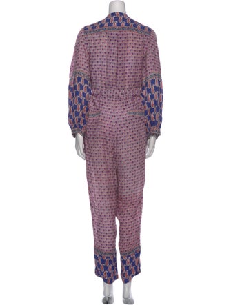 Sea New York Paisley Print V-Neck Jumpsuit