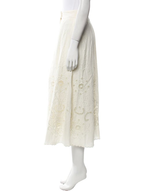 Sea New York Embroidered Accent Midi Length Skirt