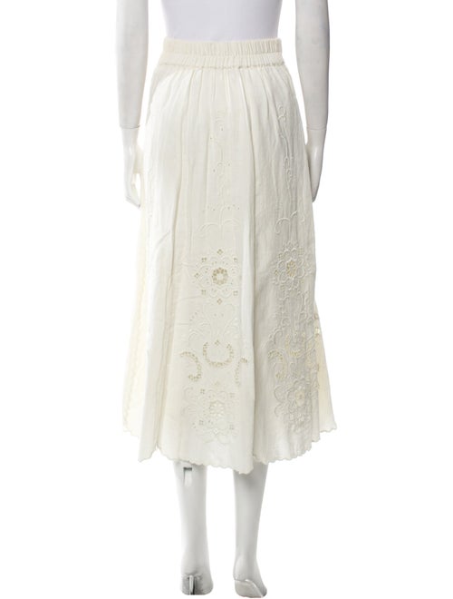 Sea New York Embroidered Accent Midi Length Skirt
