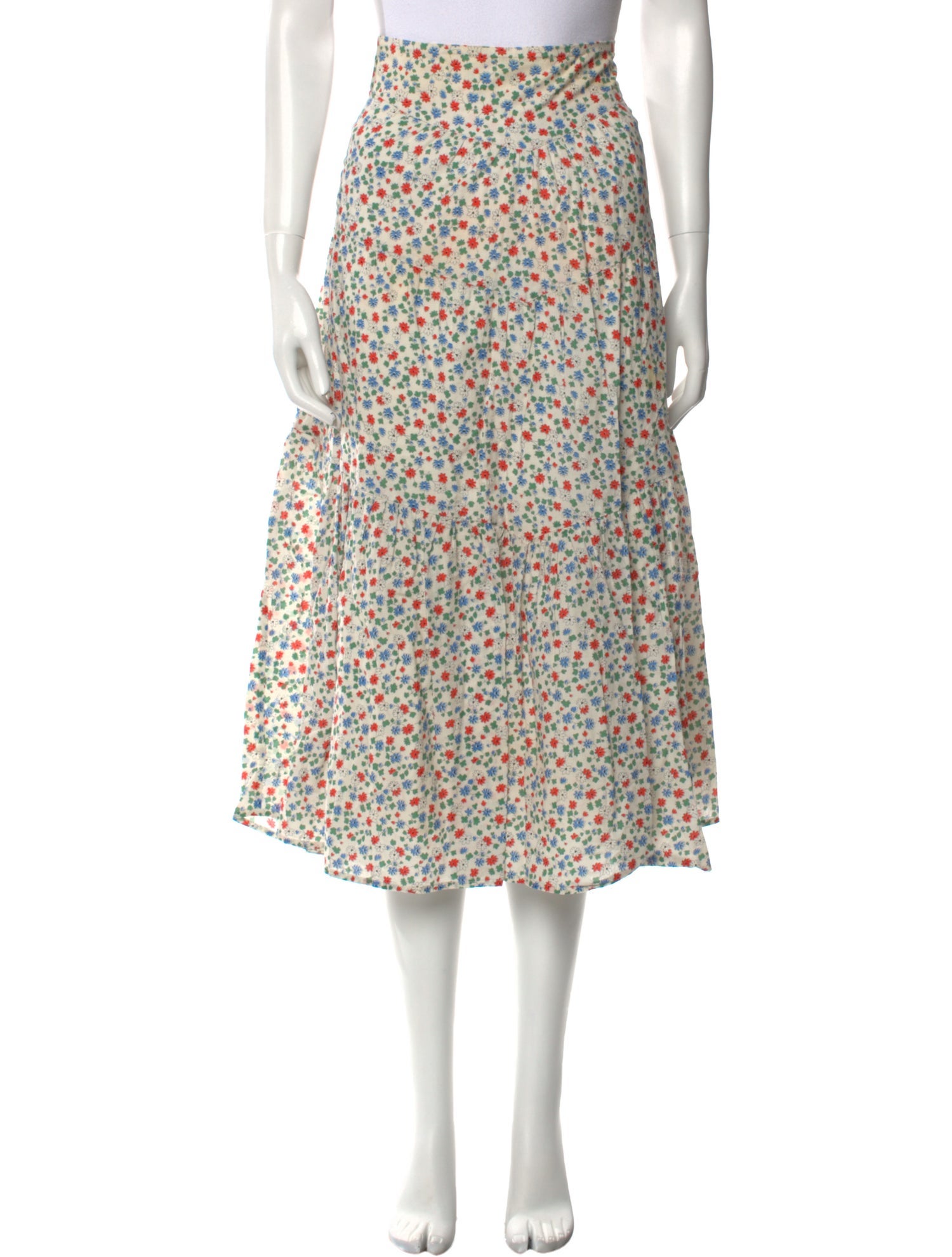 Sea New York Floral Print Midi Length Skirt