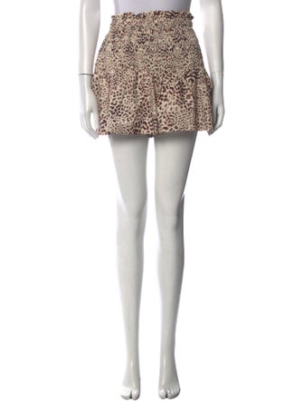 Sea New York Animal Print Mini Shorts