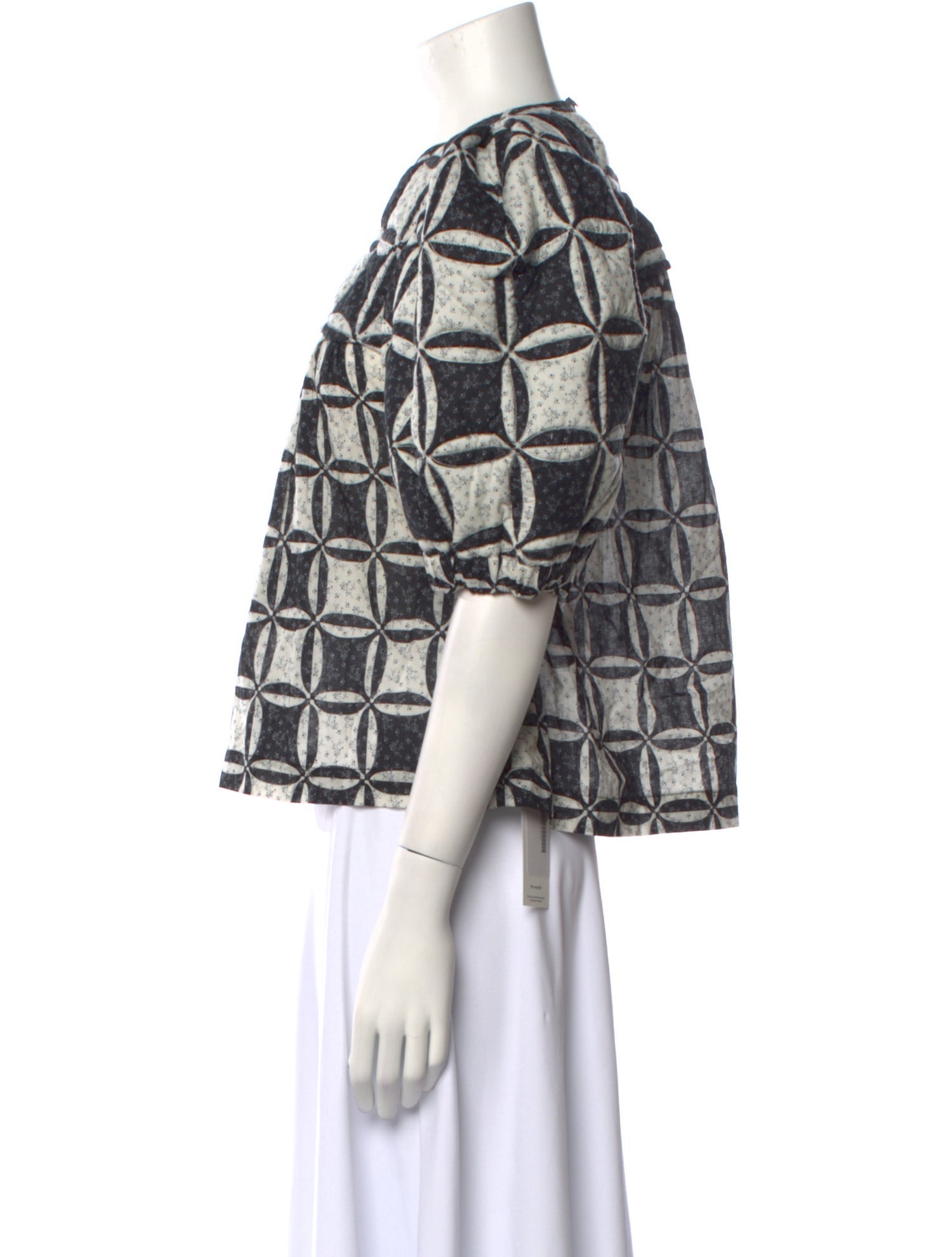 Sea New York Printed Crew Neck Crop Top