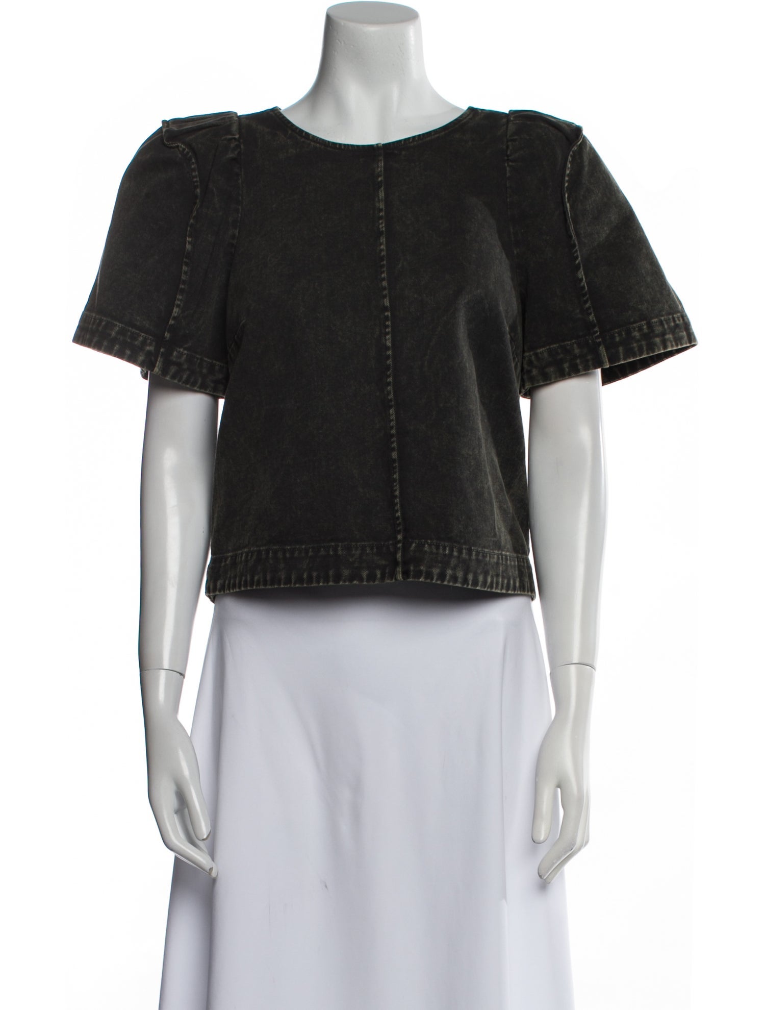 Sea New York Scoop Neck Short Sleeve Crop Top