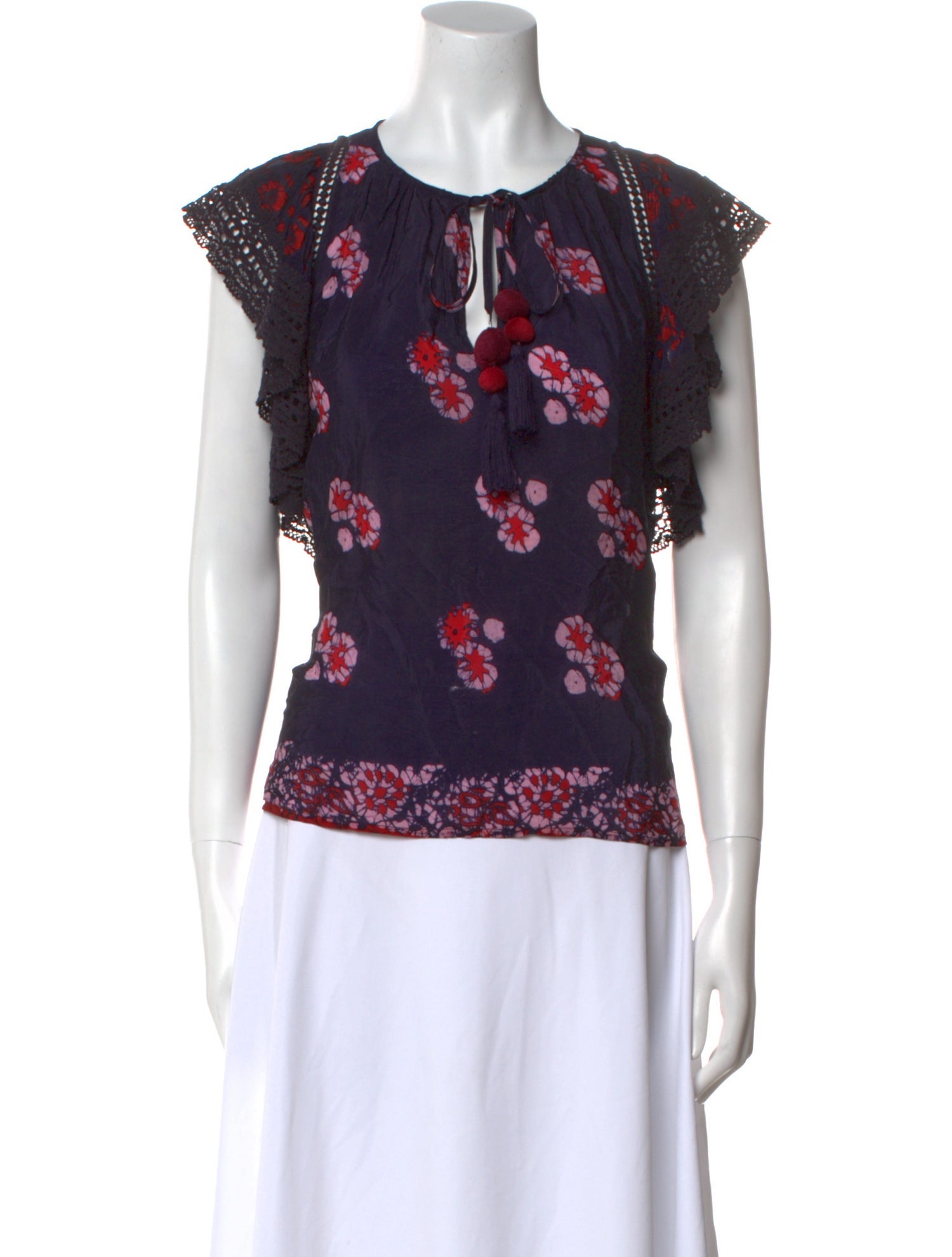 Sea New York Floral Print Crew Neck Blouse