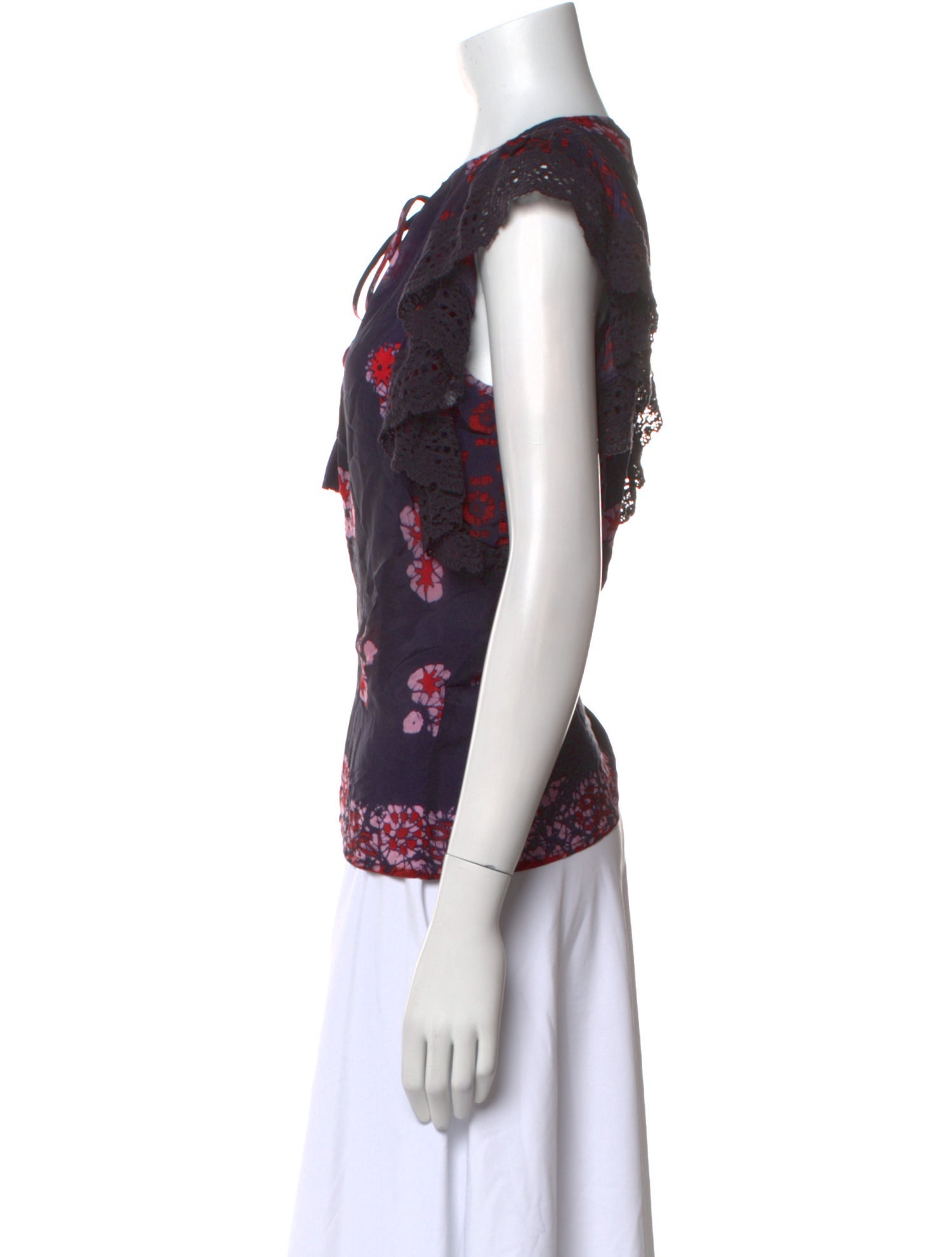 Sea New York Floral Print Crew Neck Blouse