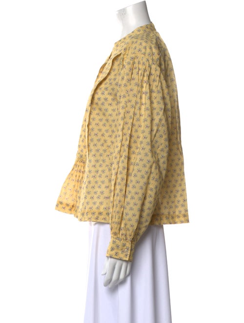 Sea New York Floral Print Mock Neck Blouse