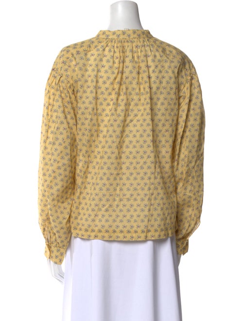 Sea New York Floral Print Mock Neck Blouse