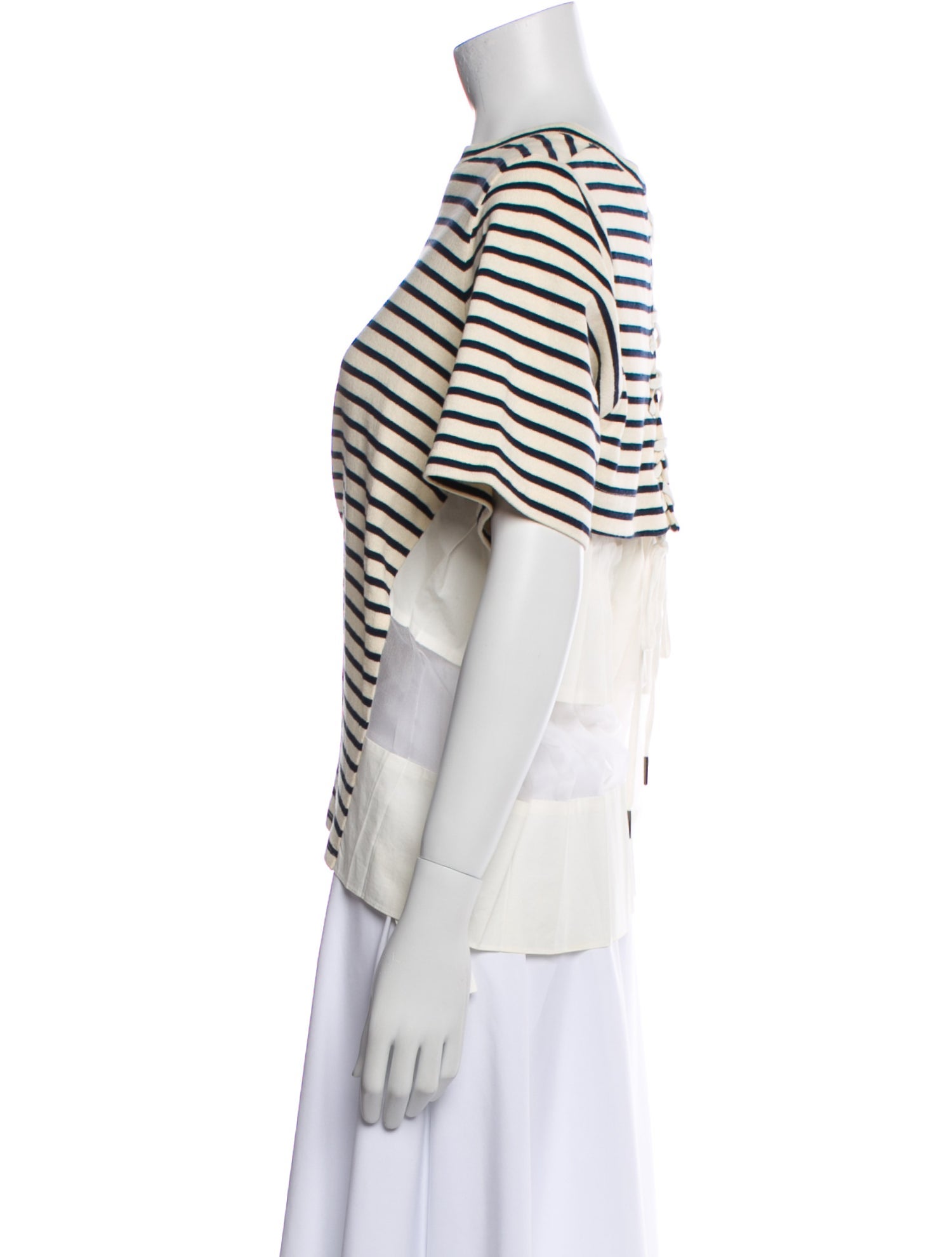 Sea New York Striped Bateau Neckline T-Shirt