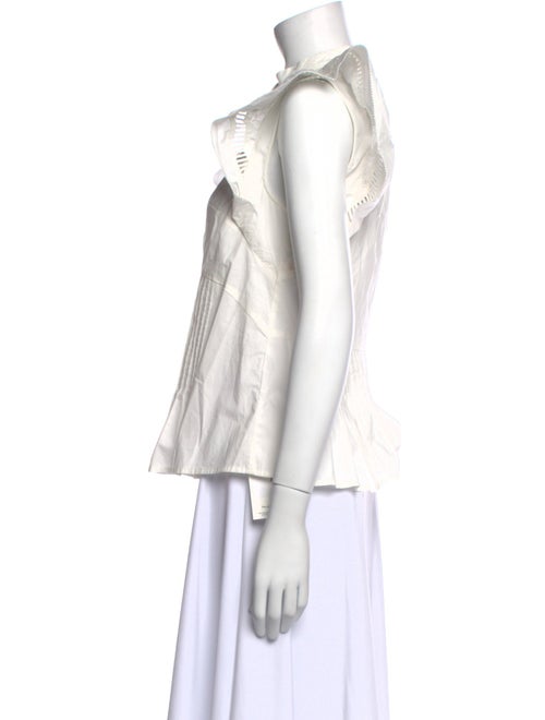 Sea New York Mock Neck Short Sleeve Blouse